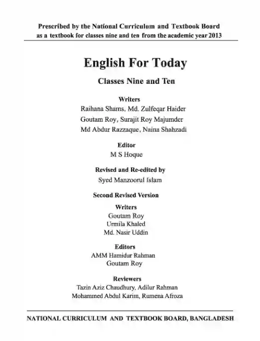 Second page image of English for Toady (English for Toady) Book | Class Nine & Ten (নবম ও দশম শ্রেণি)
