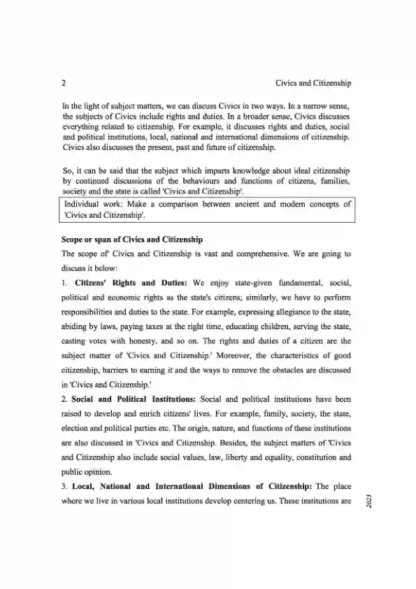 Sample book content image of পৌরনীতি ও নাগরিকতা (Civics and Citizenship) Book | Class Nine & Ten (নবম ও দশম শ্রেণি)